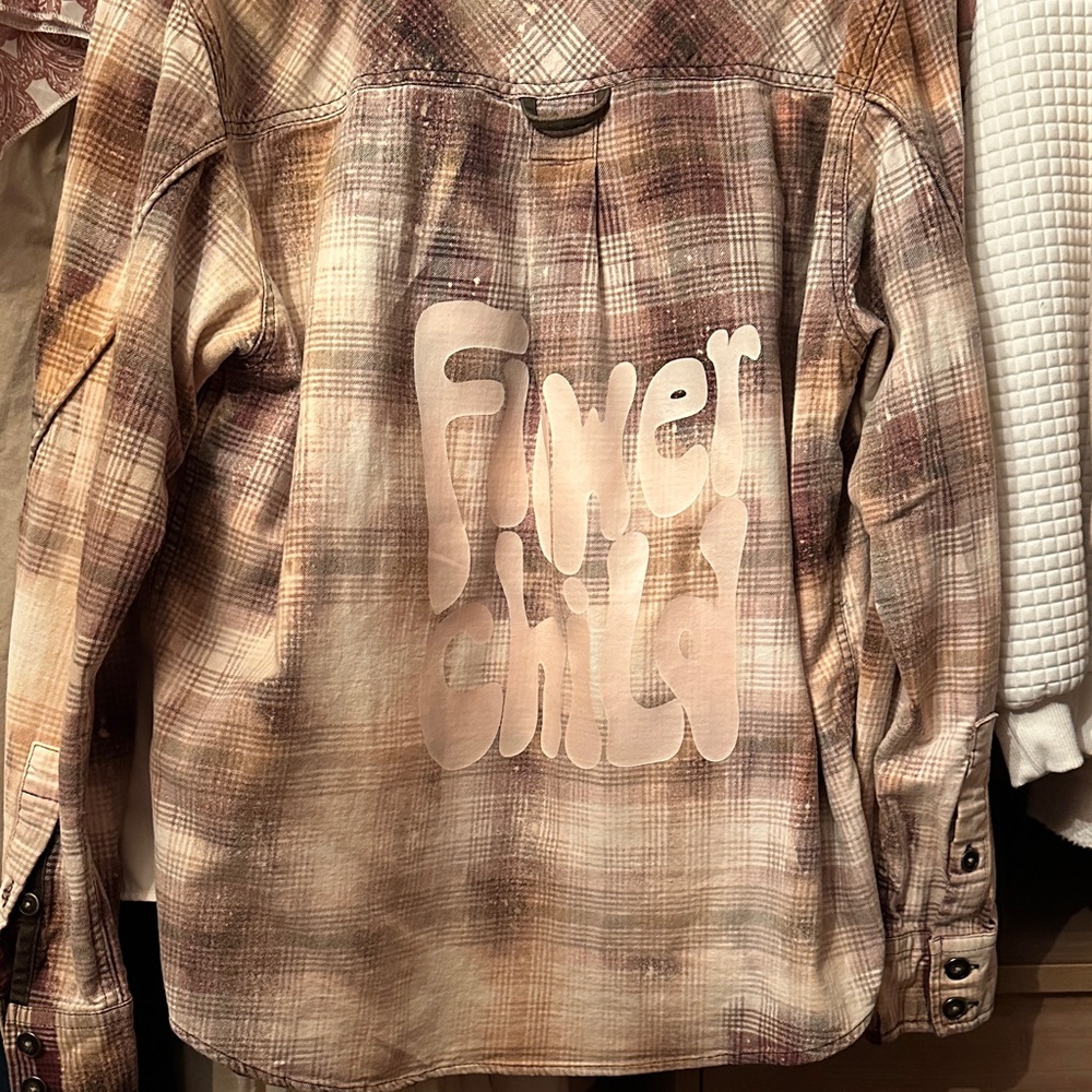Plaid 'Flower Child' Shirt